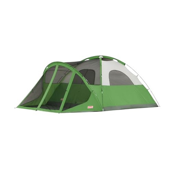 COLEMAN EVANSTON TENT WITH SCREEN ROOM 6 WEATHERPROOF SETS UP IN 15 MINS - GREEN COLEMAN EVANSTON TENT WITH SCREEN ROOM 6 WEATHERPROOF SETS UP IN 15 MINS - GREEN