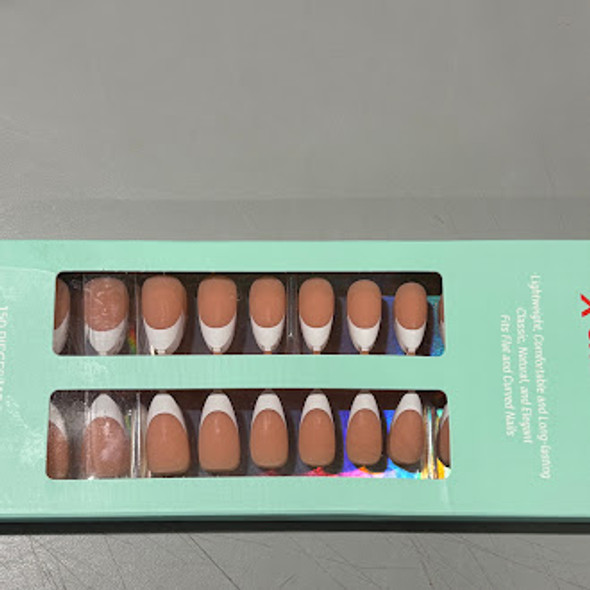 MODELONES NAILBOXIE X-SHELLTIPS FRENCH GEL NAILS ALMOND 15 SIZES/150 PIECES New MODELONES NAILBOXIE X-SHELLTIPS FRENCH GEL NAILS ALMOND 15 SIZES/150 PIECES New