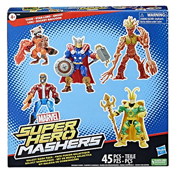 HASBRO MARVEL SUPER HERO MASHERS THOR AND GUARDIANS OF THE GALAXY PACK MULTI New HASBRO MARVEL SUPER HERO MASHERS THOR AND GUARDIANS OF THE GALAXY PACK MULTI New