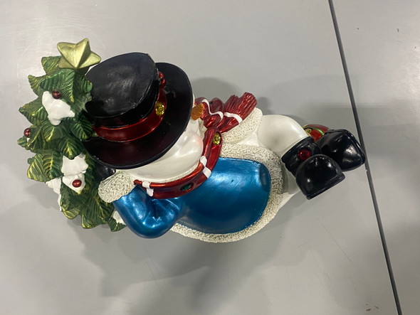 KRINGLE EXPRESS OVERSIZED RESIN SLEEPING CHARACTER - SNOWMAN KRINGLE EXPRESS OVERSIZED RESIN SLEEPING CHARACTER - SNOWMAN