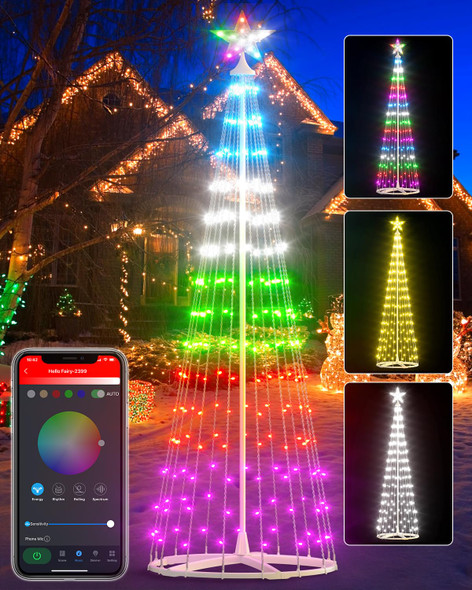 AVATAR CONTROLS 8FT SMART OUTDOOR CHRISTMAS CONTENT LED LIGHT SHOW - WHITE AVATAR CONTROLS 8FT SMART OUTDOOR CHRISTMAS CONTENT LED LIGHT SHOW - WHITE