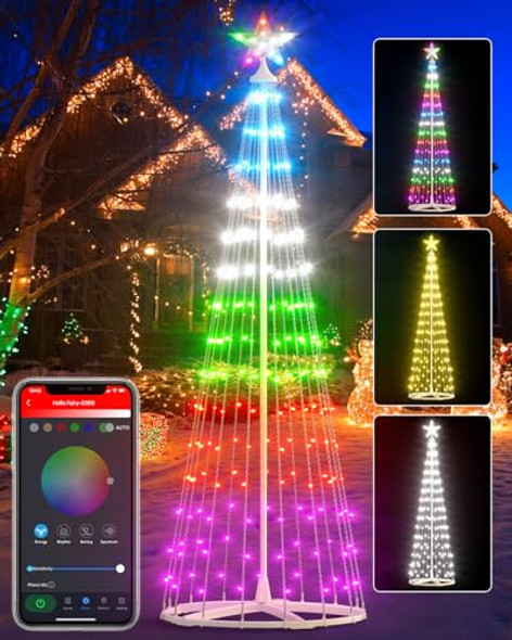 AVATAR CONTROLS 8FT SMART OUTDOOR CHRISTMAS CONTENT LED LIGHT SHOW - WHITE AVATAR CONTROLS 8FT SMART OUTDOOR CHRISTMAS CONTENT LED LIGHT SHOW - WHITE