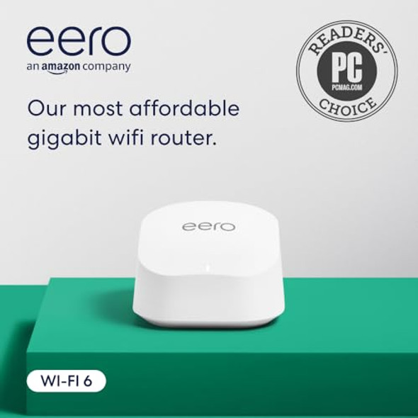 EERO AMAZON EERO 6+ MESH WIFI ROUTER SUPPORTS INTERNET PLANS UP TO 1 PACK WHITE EERO AMAZON EERO 6+ MESH WIFI ROUTER SUPPORTS INTERNET PLANS UP TO 1 PACK WHITE