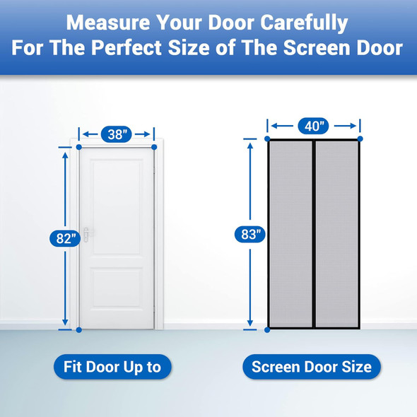 BLUEBALA FIBERGLASS MAGNETIC SCREEN DOOR MESH SIZE 34X82 - GRAY BLUEBALA FIBERGLASS MAGNETIC SCREEN DOOR MESH SIZE 34X82 - GRAY
