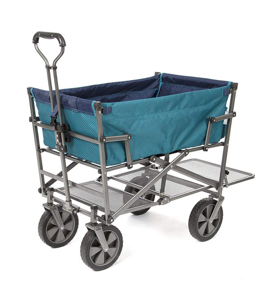 MAC SPORTS DOUBLE DECKER WAGONS CARTS HEAVY DUTY FOLDABLE OUTDOOR DF-100 - TEAL MAC SPORTS DOUBLE DECKER WAGONS CARTS HEAVY DUTY FOLDABLE OUTDOOR DF-100 - TEAL