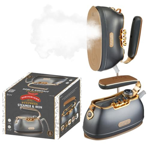 SALAV Retro Edition Duopress Handheld Garment Steamer and Iron, IS-900-TITANIUM