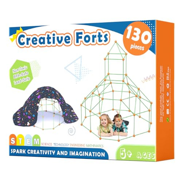 TINY LAND FORT BUILDING KIT CREATIVE FORT 5,6,7,8 YEARS OLD - ORANGE-GREEN TINY LAND FORT BUILDING KIT CREATIVE FORT 5,6,7,8 YEARS OLD - ORANGE-GREEN