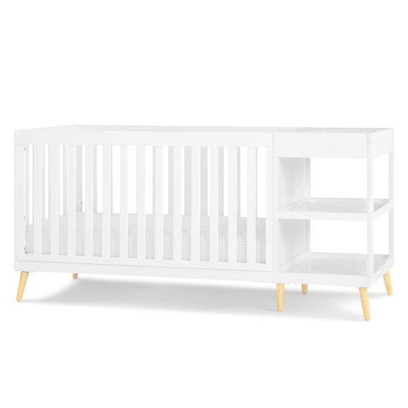 DELTA CHILDREN ESSEX 4-IN-1 CRIB CHANGER, 29.75"L X 71.25"W X 34.25"H - WHITE