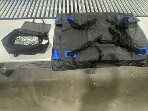 GENERIC CAR ROOF STORAGE WITH LOCK - BLUE/BLACK