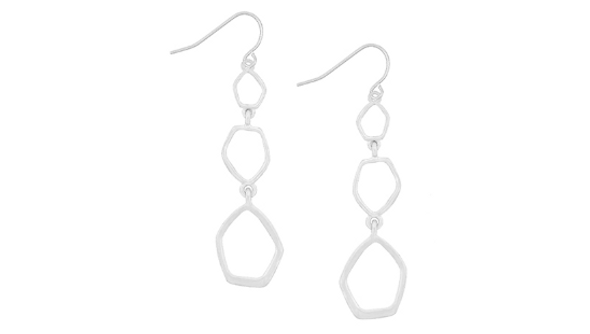 THE SAK HOLIDAY SHINE SILVER METAL TRIPLE DROP EARRINGS - SILVER New THE SAK HOLIDAY SHINE SILVER METAL TRIPLE DROP EARRINGS - SILVER New