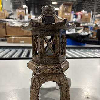 MILISTEN OUTDOOR TOWER SCULPTURE ZEN DECOR WEATHER RESISTANT - RUSTY BROWN New