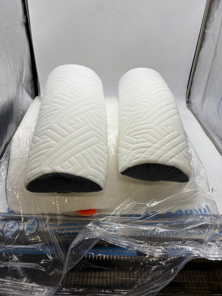 GENERIC WEDGE PILLOW SET, 39.35X27.55 INCH- WHITE/GRAY