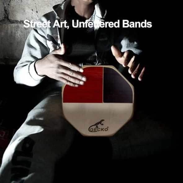 GECKO CAJON PORTABLE BOX DRUM STORAGE HAND DRUM PERCUSSION INSTRUMENT MULTICOLOR