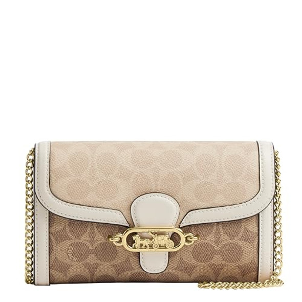 CBQ55-NEW COACH JADE CHAIN CROSSBODY, TAN/SAND/CHALK - TAN New CBQ55-NEW COACH JADE CHAIN CROSSBODY, TAN/SAND/CHALK - TAN New