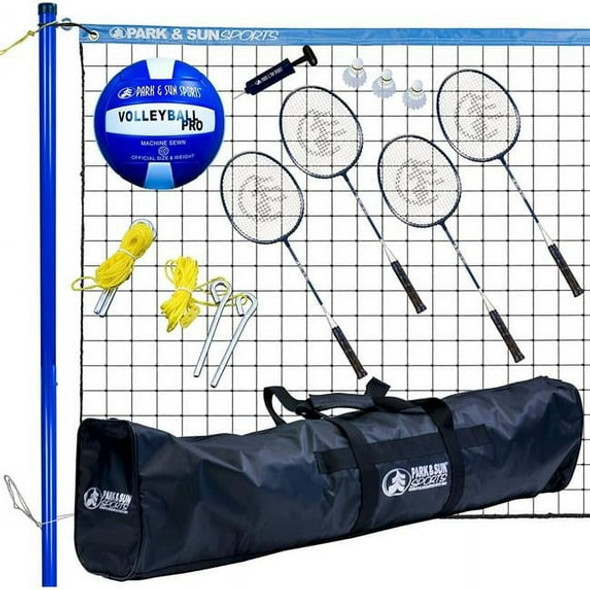 PARK & SUN SPORTS V-SPORT II VOLLEY SPORT BADMINTON VOLLEYBALL COMBO - BLUE PARK & SUN SPORTS V-SPORT II VOLLEY SPORT BADMINTON VOLLEYBALL COMBO - BLUE