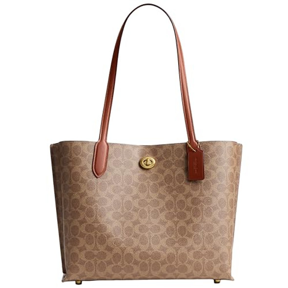COACH WOMEN'S POLISHED PEBBLE LEATHER WILLOW TOTE TAN CARAMEL COACH WOMEN'S POLISHED PEBBLE LEATHER WILLOW TOTE TAN CARAMEL