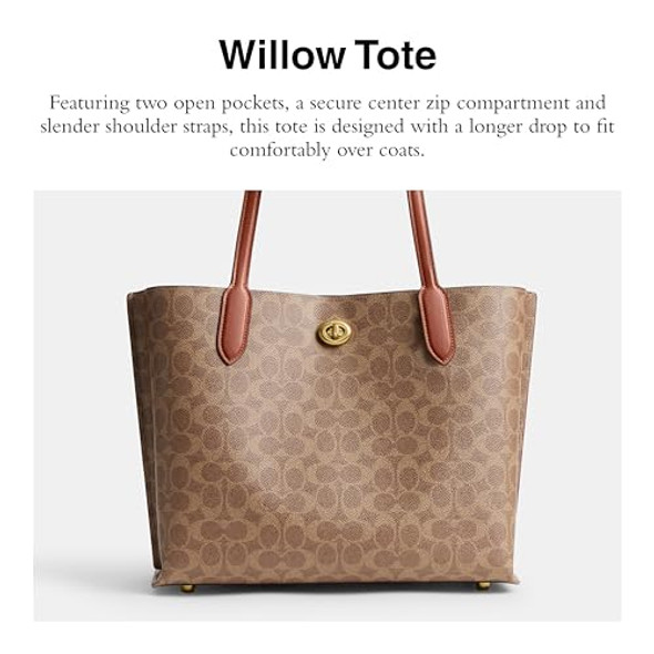 COACH WOMEN'S POLISHED PEBBLE LEATHER WILLOW TOTE TAN CARAMEL COACH WOMEN'S POLISHED PEBBLE LEATHER WILLOW TOTE TAN CARAMEL