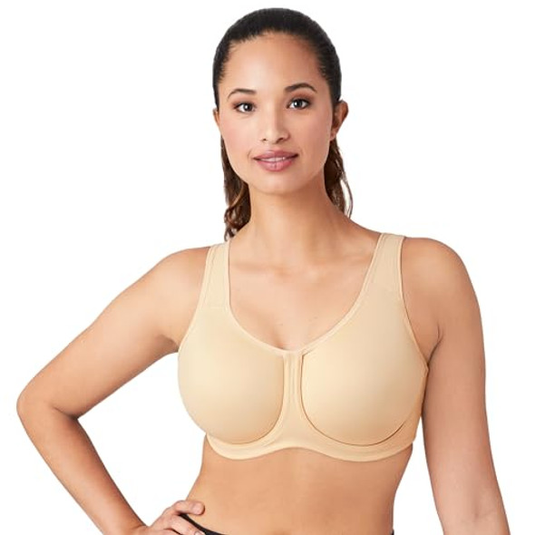 855170 WACOAL WOMEN'S SPORT FULL FIGURE UNDERWIRE BRA SAND 40DDD New