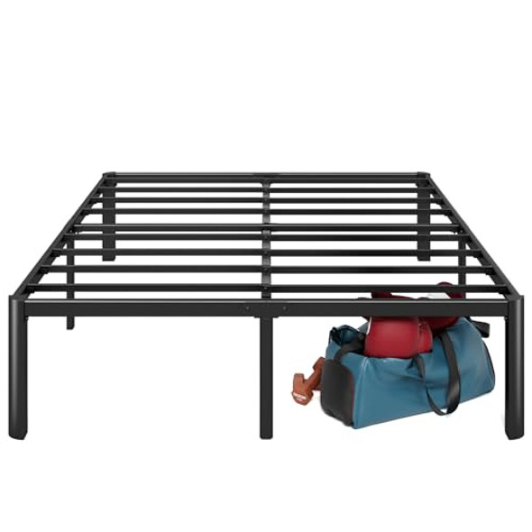 ZINUS VAN 16" METAL PLATFORM BED, NO BOX SPRING, BLACK, QUEEN