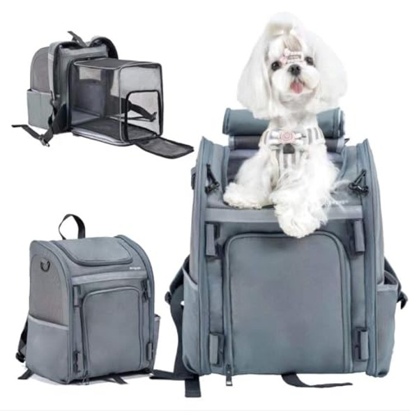WILDGOGO EXPANDABLE PET CARRIER AIRLINE-APPROVED FOLDABLE AND DETACHABLE - GRAY WILDGOGO EXPANDABLE PET CARRIER AIRLINE-APPROVED FOLDABLE AND DETACHABLE - GRAY