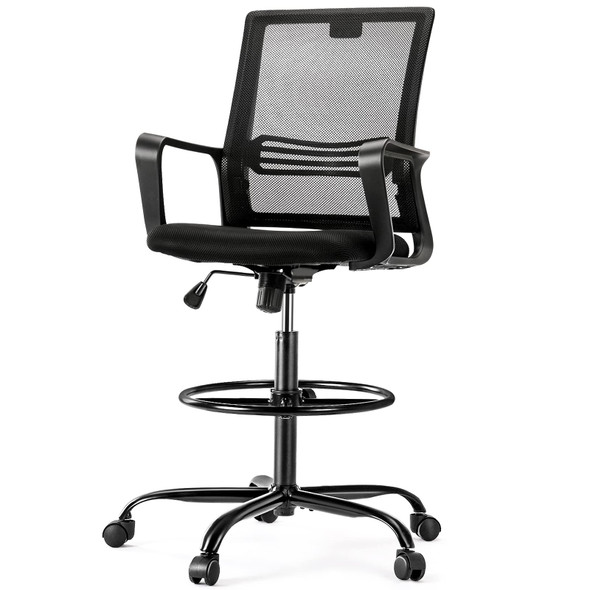 OLIXIS Drafting Chair Tall Standing Office Desk Chair with Adjustable Foot Ring New