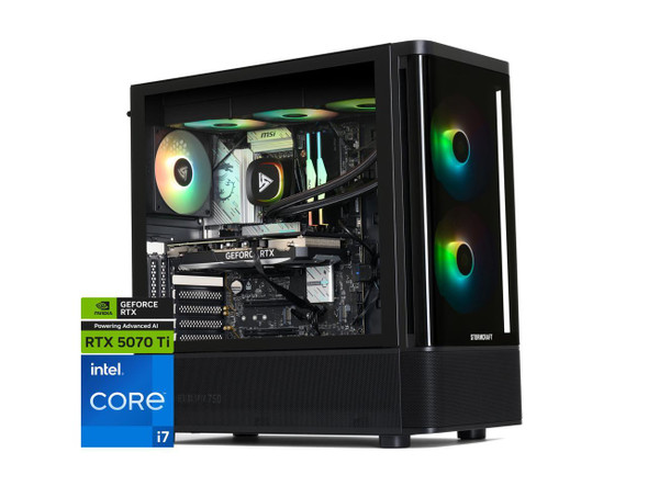 STORMCRAFT Gaming PC SKYHAWK PRO Intel Core i7-14700F NVIDIA GeForce RTX 5070 Ti