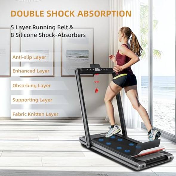 NAYSAYE Under Desk Treadmill, Treadmills for Home, Large Screen - Black/Silver NAYSAYE Under Desk Treadmill, Treadmills for Home, Large Screen - Black/Silver