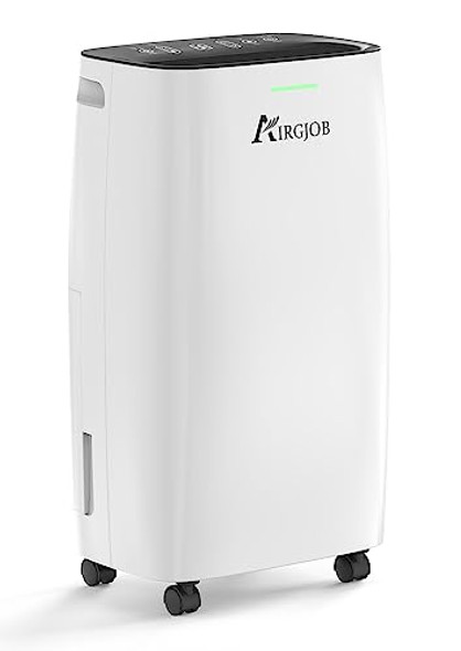 AIRGJOB 32-PINT DEHUMIDIFIER FOR BASEMENT AND LARGE ROOM - 2000 SQ. FT - WHITE