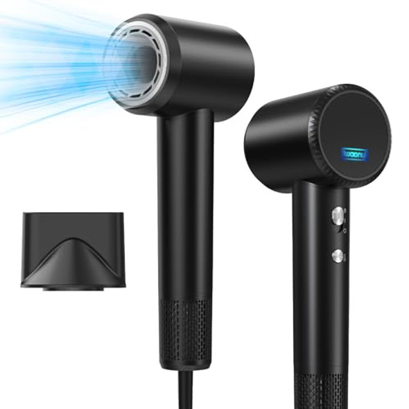 IWAANYI Hair Dryer 150000 RPM High-Speed Blow Dryer with Negative Care- Black IWAANYI Hair Dryer 150000 RPM High-Speed Blow Dryer with Negative Care- Black