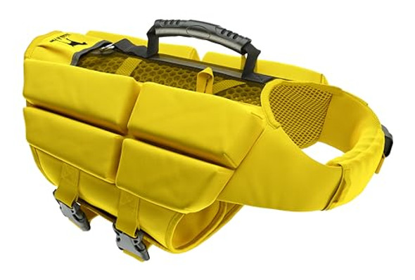 NOAH & PAW DOG LIFE JACKET, 3X FOAM SUPPORT FOR MAX FLOATING, 3X5 - YELLOW