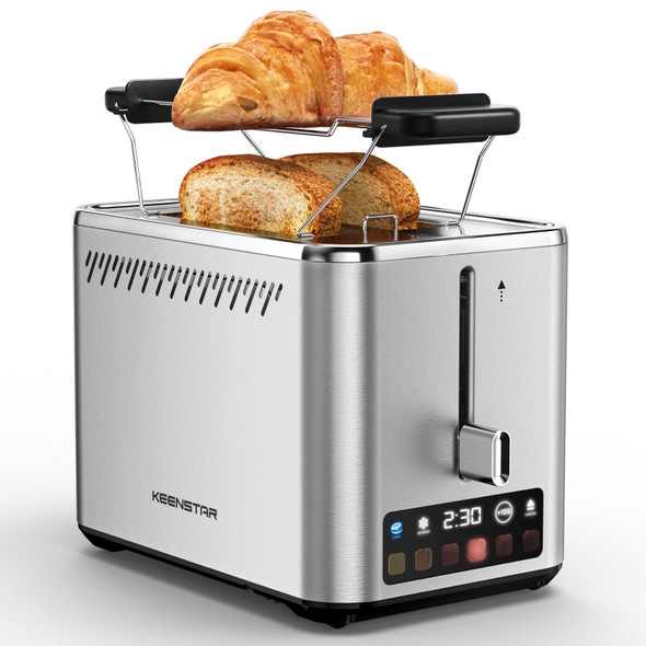 KEENSTAR TOUCH SCREEN 2-SLICE TOASTER WITH 6 BROWNING 900W ST-265TC - SILVER KEENSTAR TOUCH SCREEN 2-SLICE TOASTER WITH 6 BROWNING 900W ST-265TC - SILVER