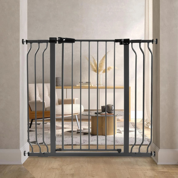 BALANCEFROM WALK THRU SAFETY GATE FOR BABY PETS DOORWAYS, STAIRWAY - GRAPHITE New BALANCEFROM WALK THRU SAFETY GATE FOR BABY PETS DOORWAYS, STAIRWAY - GRAPHITE New