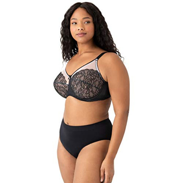 WACOAL WOMEN'S RETRO CHIC FULL FIGURE UNDERWIRE BRA 855186 BLACK 38DDD New WACOAL WOMEN'S RETRO CHIC FULL FIGURE UNDERWIRE BRA 855186 BLACK 38DDD New