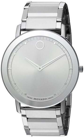 MOVADO SWISS QUARTZ STAINLESS STEEL CASUAL WATCH - Silver-Toned MOVADO SWISS QUARTZ STAINLESS STEEL CASUAL WATCH - Silver-Toned