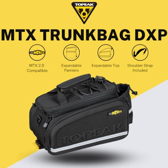 TOPEAK MTX 2.0 TRUNKBAG REAR BICYCLE BAG SPACIOUS STORAGE AND EASY MOUNTING New TOPEAK MTX 2.0 TRUNKBAG REAR BICYCLE BAG SPACIOUS STORAGE AND EASY MOUNTING New
