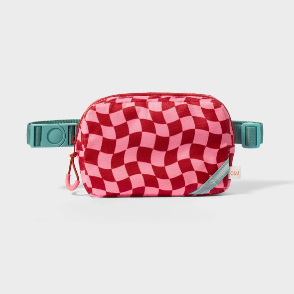 CAT & JACK KIDS FANNY PACK - PINK CHECKERED New CAT & JACK KIDS FANNY PACK - PINK CHECKERED New