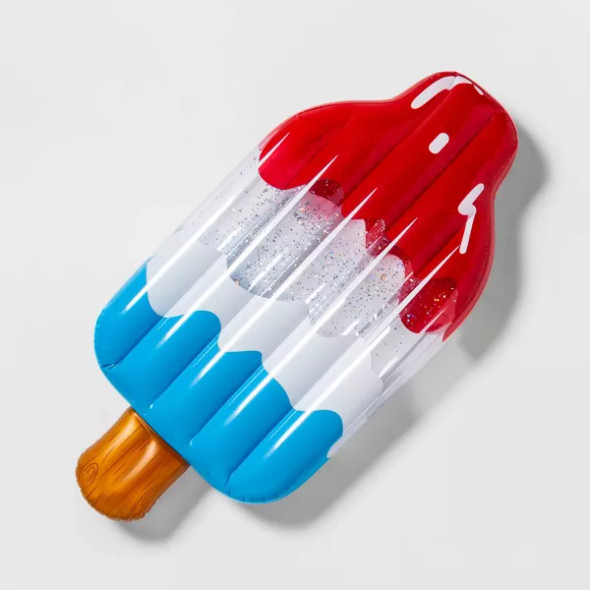 SUN SQUAD POPSICLE LOUNGE FLOAT WITH GLITTER SUN SQUAD POPSICLE LOUNGE FLOAT WITH GLITTER