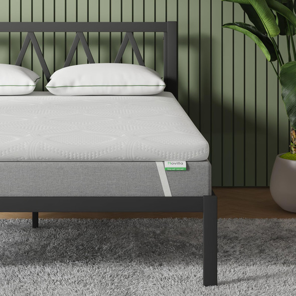 NOVILLA 3 INCH MATTRESS TOPPER TWIN VENTILATED DESIGN GEL MEMORY FOAM NOVILLA 3 INCH MATTRESS TOPPER TWIN VENTILATED DESIGN GEL MEMORY FOAM