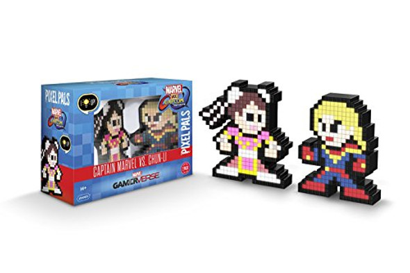 PDP PIXEL PALS CAPTAIN MARVEL VS. CHUN LI COLLECTIBLE FIGURE 2 PACK - MULTICOLOR New PDP PIXEL PALS CAPTAIN MARVEL VS. CHUN LI COLLECTIBLE FIGURE 2 PACK - MULTICOLOR New
