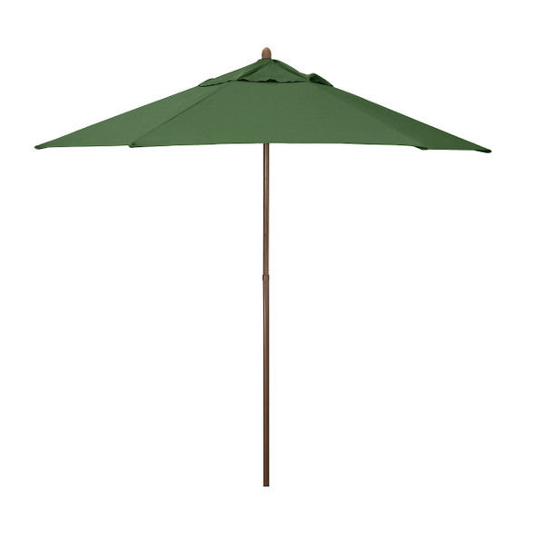 SHADE BASICS 11-FOOT ROUND EVERGREEN SERIES FAUX-WOOD PATIO UMBRELLA