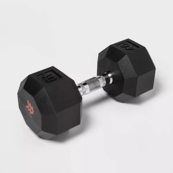 ALL IN MOTION HEX DUMBBELL 40LB - BLACK ALL IN MOTION HEX DUMBBELL 40LB - BLACK