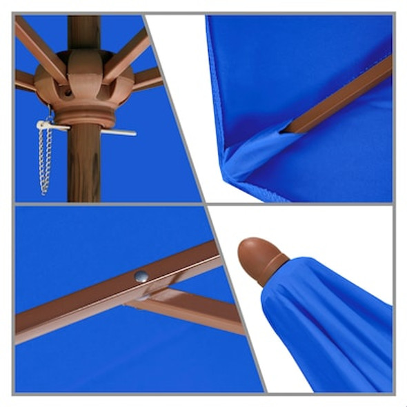 ASTELLA 9-FT STEEL NO-TILT MARKET PATIO UMBRELLA - BLUE