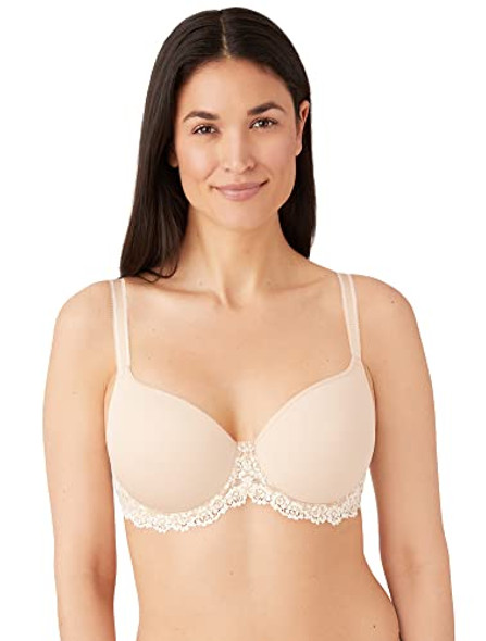 WACOAL WOMEN'S EMBRACE LACE CONTOUR BRA, NATURALLY NUDE/IVORY, SIZE 38DD WACOAL WOMEN'S EMBRACE LACE CONTOUR BRA, NATURALLY NUDE/IVORY, SIZE 38DD