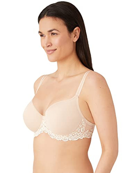 WACOAL WOMEN'S EMBRACE LACE CONTOUR BRA, NATURALLY NUDE/IVORY, SIZE 38DD WACOAL WOMEN'S EMBRACE LACE CONTOUR BRA, NATURALLY NUDE/IVORY, SIZE 38DD