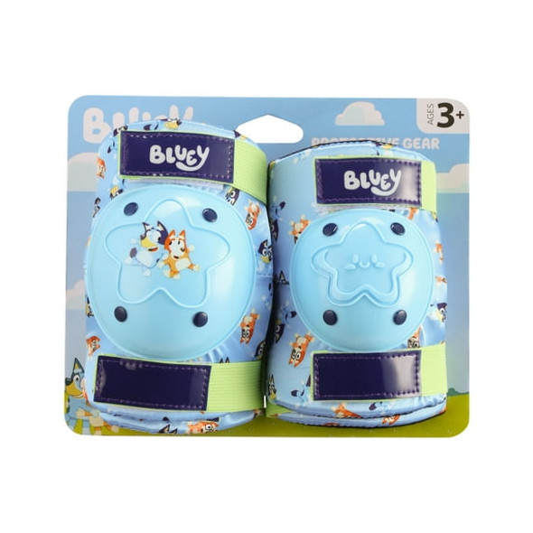 BLUEY PROTECTIVE GEAR SET KNEE PAD 4PC - BLUE New BLUEY PROTECTIVE GEAR SET KNEE PAD 4PC - BLUE New