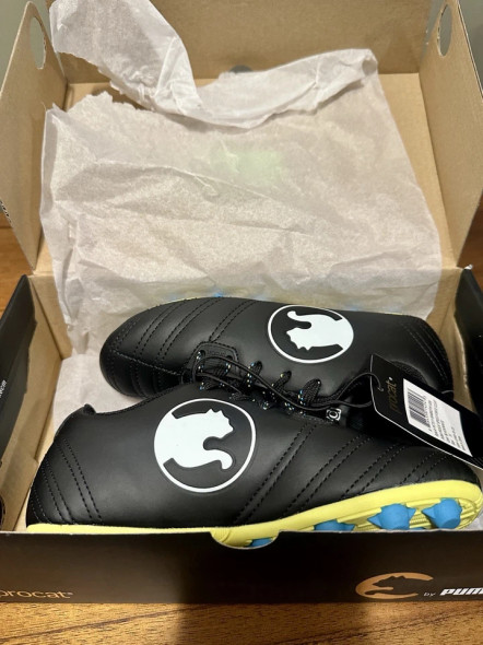 PUMA PROCAT PITCH SOCCER CLEAT - SIZE: YOUTH 13.0 - BLACK/WHITE PUMA PROCAT PITCH SOCCER CLEAT - SIZE: YOUTH 13.0 - BLACK/WHITE