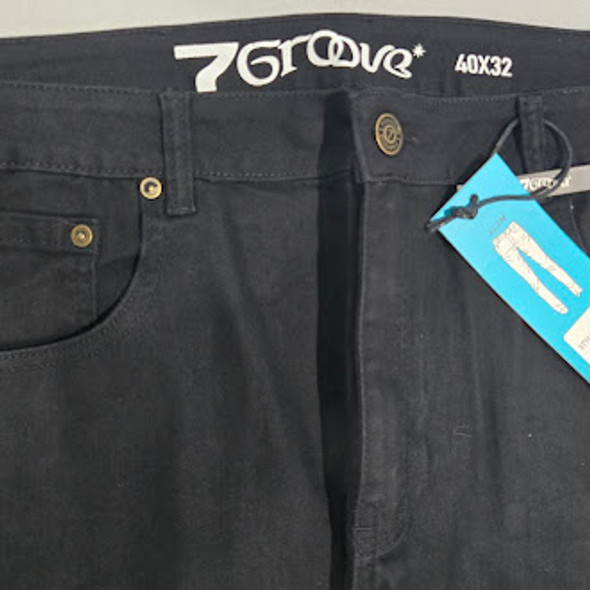 7GROOVE SLIM JEANS - SIZE: MEN 40/32 - BLACK New 7GROOVE SLIM JEANS - SIZE: MEN 40/32 - BLACK New