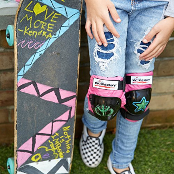 Wipeout Dry Erase Kids Pad Set Knee Pads Elbow Pads and Wristguards WP4102-3PK