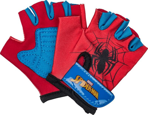 MARVEL SPIDER-MAN KIDS' BIKE PAD AND GLOVE SET - BLUE/RED MARVEL SPIDER-MAN KIDS' BIKE PAD AND GLOVE SET - BLUE/RED