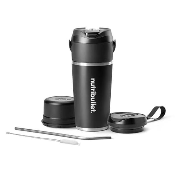 NUTRIBULLET FLIP PORTABLE BLENDER WITH INSULATED CUP, CORDLESS - BLACK New NUTRIBULLET FLIP PORTABLE BLENDER WITH INSULATED CUP, CORDLESS - BLACK New